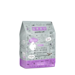 Grau | Geflügel Mit Hirse | 2 Kg Glutenfreies Katzenfutter