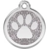Hundemarke | Dog Tags Glitter | Anhänger -Heimtierbedarf Geschäft 0X PP SI 01 Glitter pawprints grau 600x600