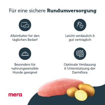 MERA Pure Sensitive Fresh Meat Truthahn & Kartoffel 4 Kg 5 MERA Pure Sensitive Fresh Meat Truthahn & Kartoffel 4 Kg – Bild 3