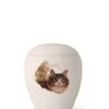 Tierurne Siena | Seidenmatt Creme-weiß Glasiert | Mit Gemalten Motiven | 0,5 L Volumen -Heimtierbedarf Geschäft 65 500 5 600x600