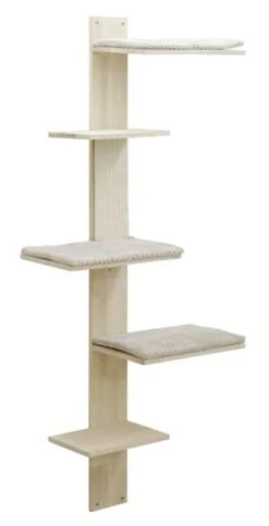 Kerbl Wandkratzbaum Timber | Natur/Taupe | Für Katzen