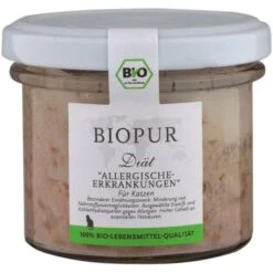 BIOPUR Cat | Diät | Bei Allergischen Erkrankungen | 6x100g Katzenfutter Im Glas