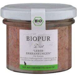 BIOPUR Cat | Diät | Bei Lebererkrankungen | 6x100g Katzenfutter Im Glas