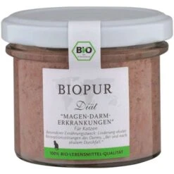 BIOPUR Cat | Diät | Bei Magen-Darm-Ekrankungen | 6x100g Katzenfutter Im Glas