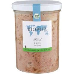 BIOPUR Cat | Mit Rind & Reis | Katzenfutter Im Glas