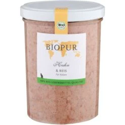 BIOPUR Cat | Mit Huhn & Reis | Katzenfutter Im Glas