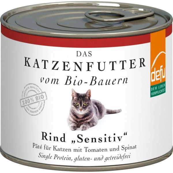 Defu Adult-Cat Paté | Mit Rind, Tomate & Spinat | Bio Katzenfutter 3 Defu Adult-Cat Paté | Mit Rind, Tomate & Spinat | Bio Katzenfutter