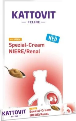 Kattovit Feline NIERE/Renal Spezial Cream | 6x 15g Katzensnack