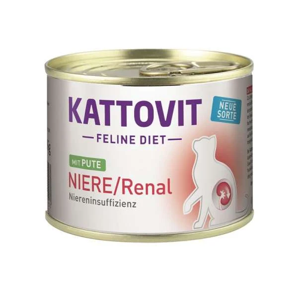 Kattovit Niere Renal | Mit Pute | 12x185g Katzenfutter 3 Kattovit Niere Renal | Mit Pute | 12x185g Katzenfutter