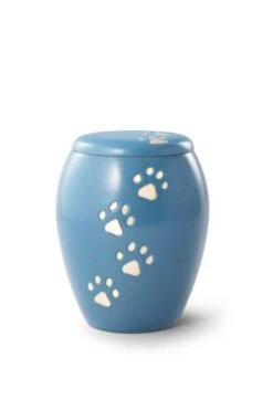 Tierurne Messing Und Cestal | Aus Hochwertigem Metall | Mit Pfötchen Verziert