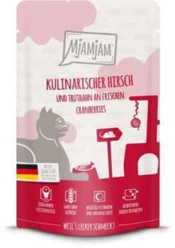 Mjamjam | Mit Hirsch, Truthahn & Cranberries | 12x 125 G Katzenfutter