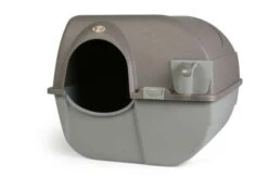 Omega-Katzentoilette Roll'n-Clean | 50x56x50cm | Taupe-grau