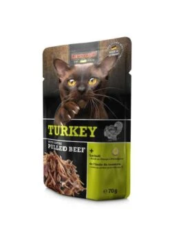 LEONARDO® Turkey & Extra Pulled Beef | 16x 70g Pouches Katzenfutter