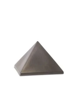 Tierurne Pyramide | Einfarbig Und Schlicht | Urne Mit Perlmuttschillernder Oberfläche